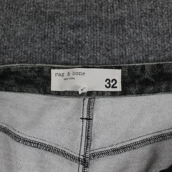 Rag Bone Pants Women 32 Miramar Sofie Wide Leg Cropped Black Sweatpant Jean Chic - Picture 10 of 16